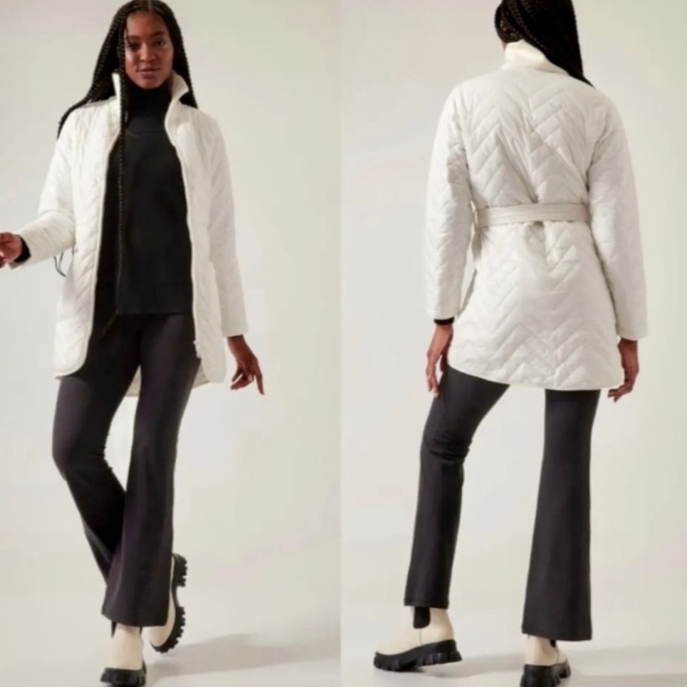 Athleta Mendocino Quilted Cream Jacket